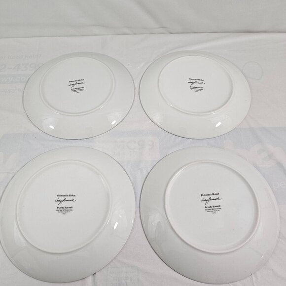Formalities Baum Bros Poinsettia Basket Salad Dessert Luncheon Plates – Set of 4 - Picture 11 of 16
